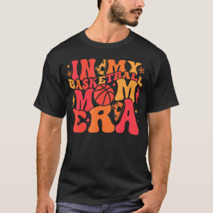 Camiseta Groovy No Meu Basquete Mãe Era Basquete Mama Mo
