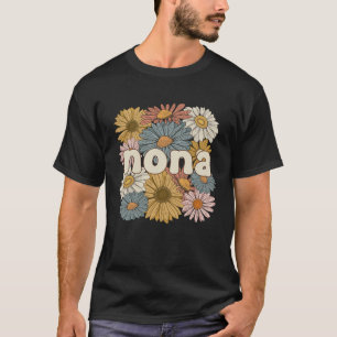 Camiseta Groovy Nona Avó Flores Nona Avó