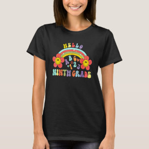 Camiseta Groovy Olá Vibes da Nona Série Retro Professor de