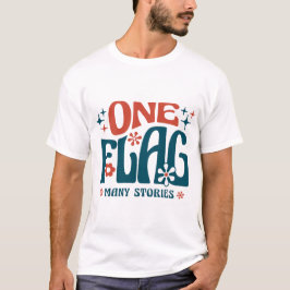 Camiseta Groovy One Flag, Many Stories