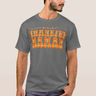 Camiseta Groovy One Graças Mamaw Olá Fall Vibes Obrigado