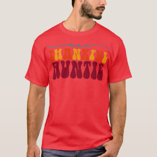 Camiseta Groovy One graças tia Hello Fall Vibes Obrigados