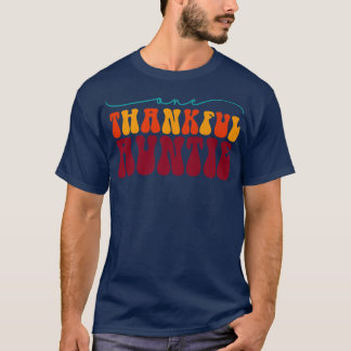 Camiseta Groovy One graças tia Hello Fall Vibes Obrigados