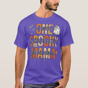 Camiseta Groovy One Spooky MamaTee Leopard Mulheres Bruxas