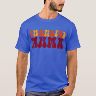Camiseta Groovy One Thankful Mama Hello Fall Vibes Thanksgi