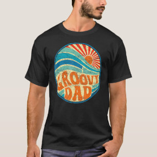 Camiseta Groovy Pai 70s Nostalgia estética de 1970 Hippie D