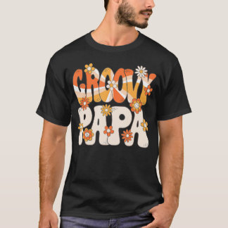 Camiseta Groovy Papa 70S Homens do Partido Tema Hippie 70S