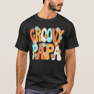 Camiseta Groovy Papa 70S Homens do Partido Tema Hippie 70S