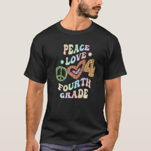 Camiseta Groovy PAZ AMOR QUARTA SÉRIE Estampa de leopardo 4