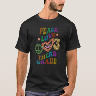 Camiseta Groovy PAZ AMOR TERCEIRA SÉRIE Estampa de leopardo