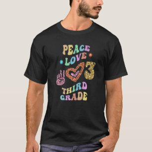 Camiseta Groovy PAZ AMOR TERCEIRA SÉRIE Estampa de leopardo
