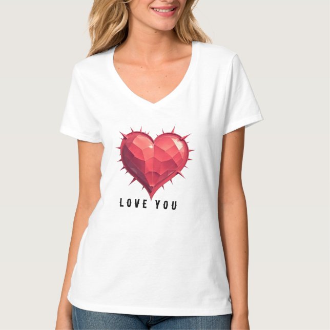 Camiseta Groovy Peace and Love 70s Valentine Shirt (Frente)