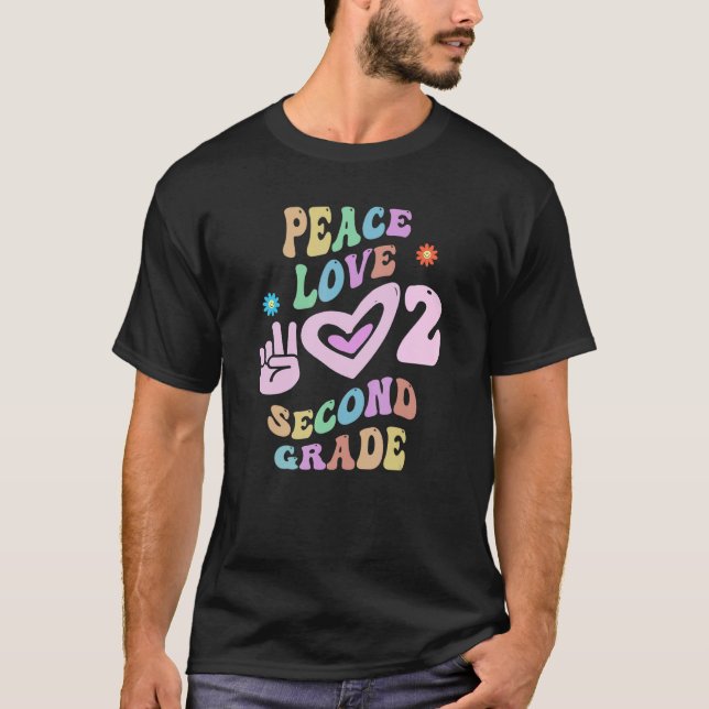 Camiseta Groovy Peace Love 2º Professora da 2ª série (Frente)