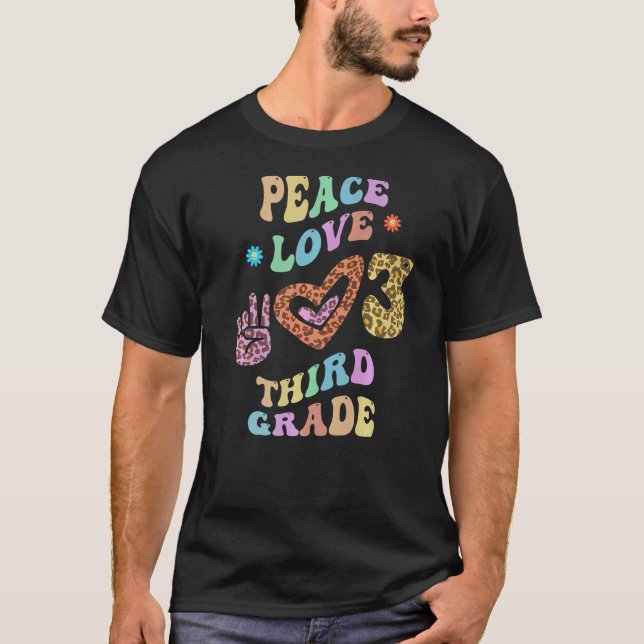 Camiseta Groovy PEACE LOVE Leopard 3º Gr (Frente)