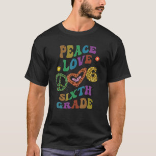 Camiseta Groovy PEACE LOVE SEXTO GRAU Leopard Print 6 Gr