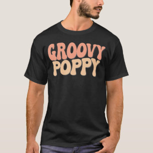 Camiseta Groovy Poppy Pai Aniversário Festa Familiar Corres