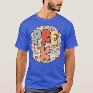 Camiseta Groovy PreK Teacher Kids Retro Hippie Kinder Back