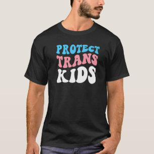 Camiseta Groovy Protect Trans Kids Lgbt Black Trans Pride