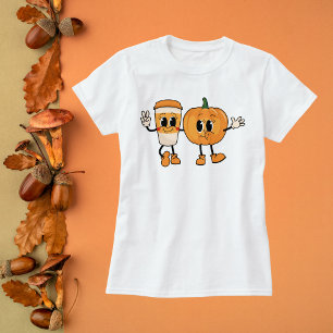 Camiseta Groovy Pumpkin e Latte