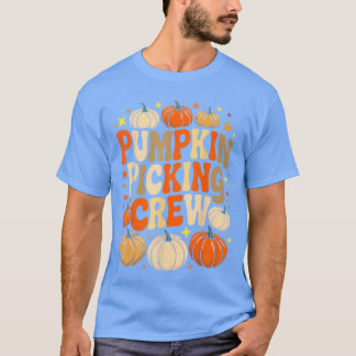 Camiseta Groovy Pumpkin Picking Crew Matching Familyee Autu