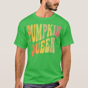 Camiseta Groovy PUMPKIN QUEEN Halloween Carver Lady Ca
