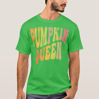 Camiseta Groovy PUMPKIN QUEEN Halloween Carver Lady Ca
