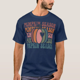 Camiseta Groovy Pumpkin Season It Fall Yall Autumn Thankg