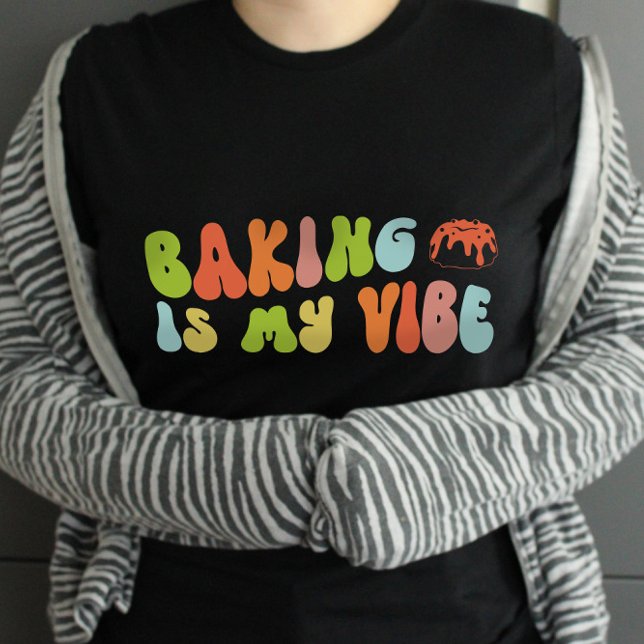 Camiseta Groovy Retro Baking É Meu Teto Vibe, Baker (Criador carregado)