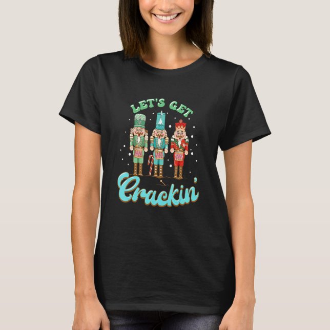 Camiseta Groovy Retro Christmas Nutcracker Squad Ballet Dan (Frente)