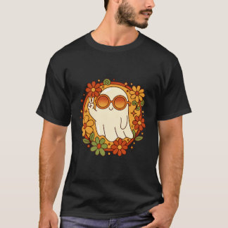 Camiseta Groovy Retro Ghost Halloween