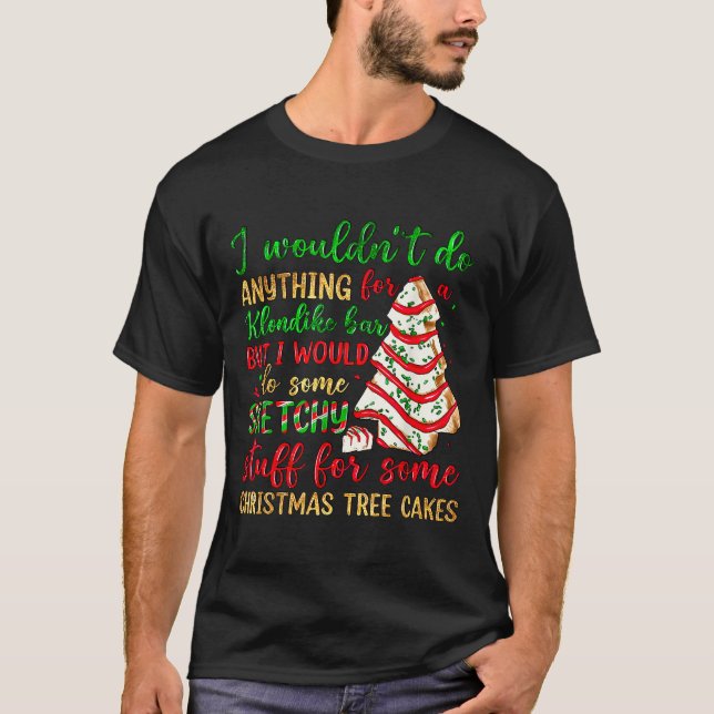 Camiseta Groovy Retro I'd Do Sketchy Stuff For Christmas Tr (Frente)