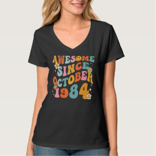 Camiseta Groovy Retro Incrível Desde 1984 38 Anos 38