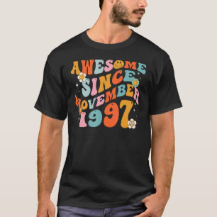 Camiseta Groovy Retro Incrível Desde 1997, 25 De 25 Anos