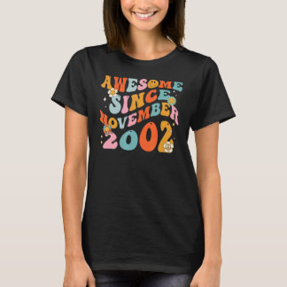 Camiseta Groovy Retro Incrível Desde 2002 20 De 20 Anos