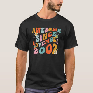 Camiseta Groovy Retro Incrível Desde 2002 20 De 20 Anos