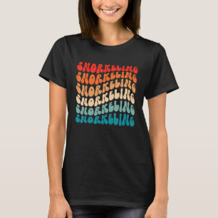 Camiseta Groovy Retro Snorkeling Retro 70s Hippie Boho Wavy