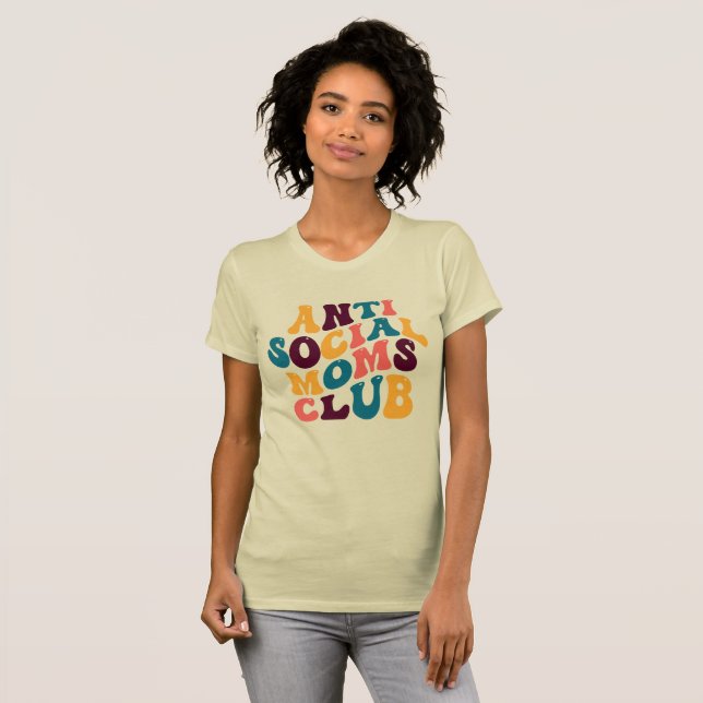 Camiseta Groovy Retro Summer Vibes do Anti Social Mães Club (Frente Completa)