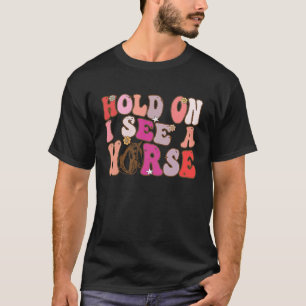 Camiseta Groovy Retro Vintage Segure-se Estou Vendo Um Cava