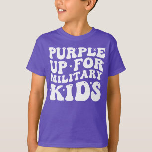 Camiseta Groovy Roxo Para Crianças Militares