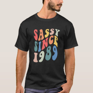 Camiseta Groovy Sassy Desde 1989 1989 Festa de Aniversário