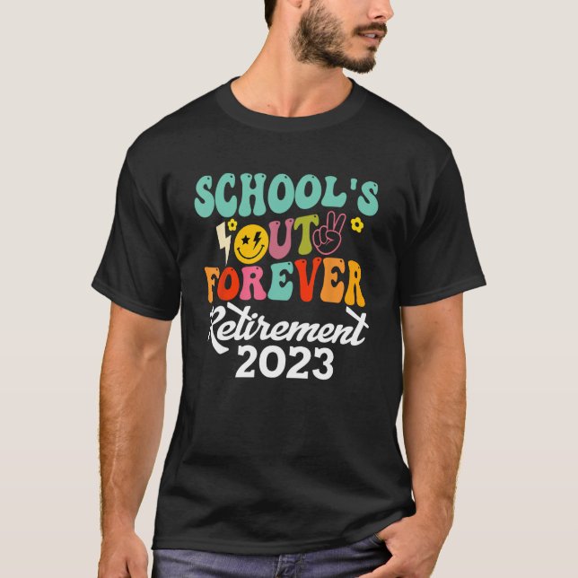 Camiseta Groovy School está fora para sempre reformando a a (Frente)