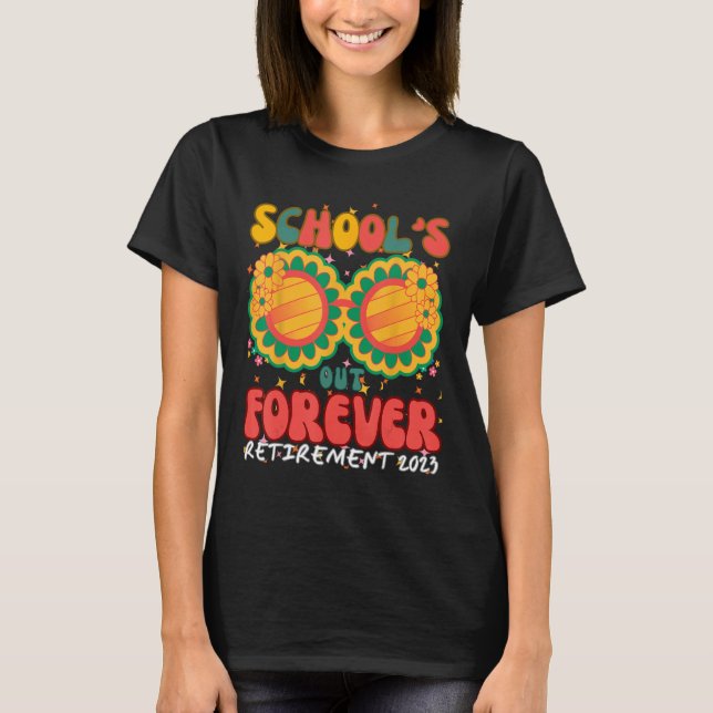 Camiseta Groovy School está fora para sempre reformando a a (Frente)