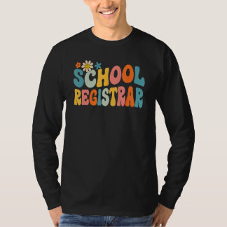 Camiseta Groovy School Registrar Back To School 2023 Kids S