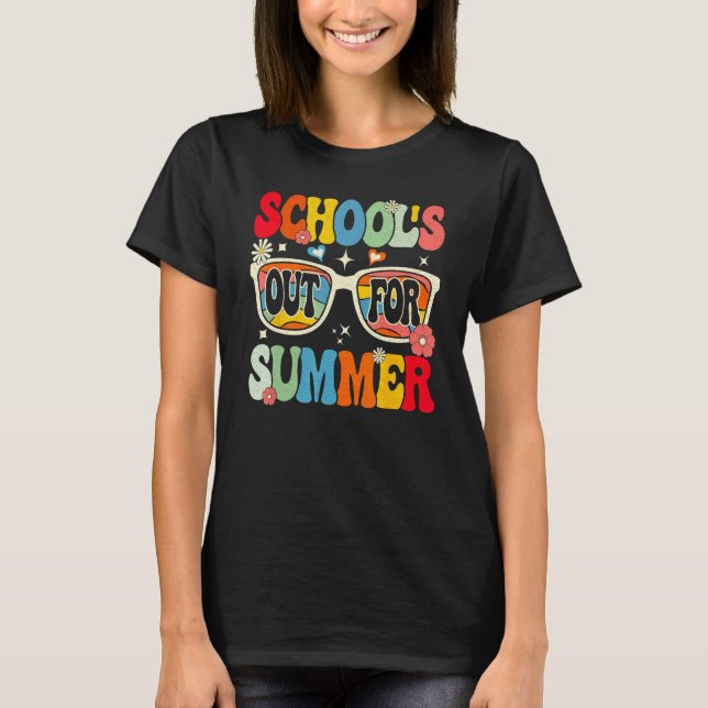 Camiseta Groovy School s Out For Summer (Frente)