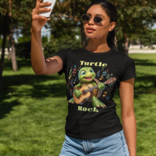 Camiseta Groovy Serenading Turtle Jamming Out