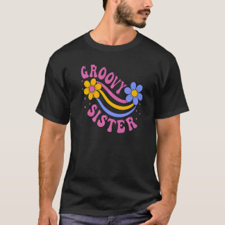 Camiseta Groovy Sister 70s Nostalgia Estética 1970 Retro