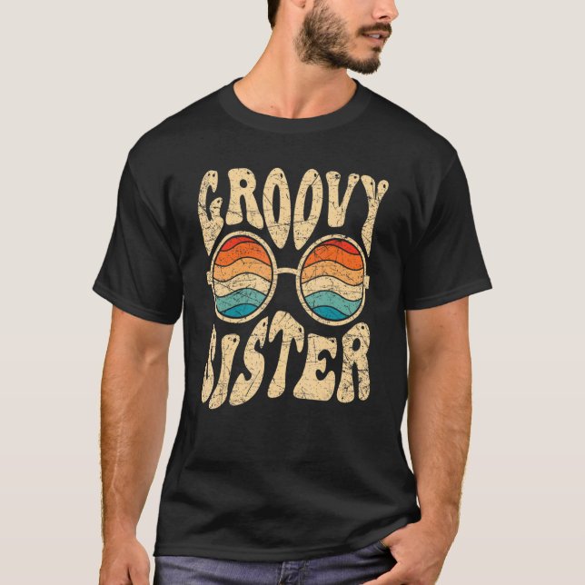 Camiseta Groovy Sister 70s Nostalgia Estética 1970 Retro (Frente)
