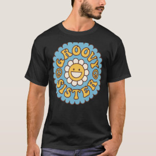 Camiseta Groovy Sister 70s Nostalgia Estética 1970 Retro