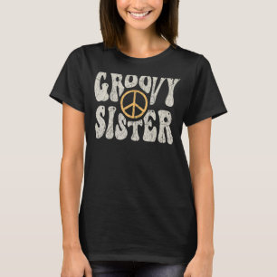 Camiseta Groovy Sister 70s Nostalgia Estética 1970 Retro