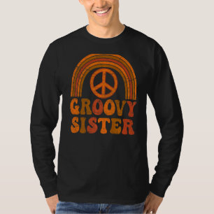 Camiseta Groovy Sister 70s Nostalgia Estética 1970 Retro